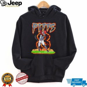 Pitts 8 Football Player Fire Sports T Shirt