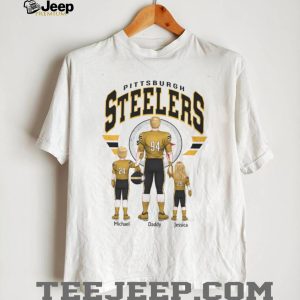Pittsburgh Steelers Best Dad Ever Custom Name And Number Family T Shirt