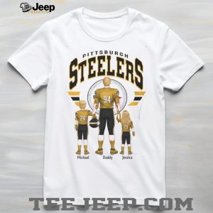 Pittsburgh Steelers Best Dad Ever Custom Name And Number Family T Shirt