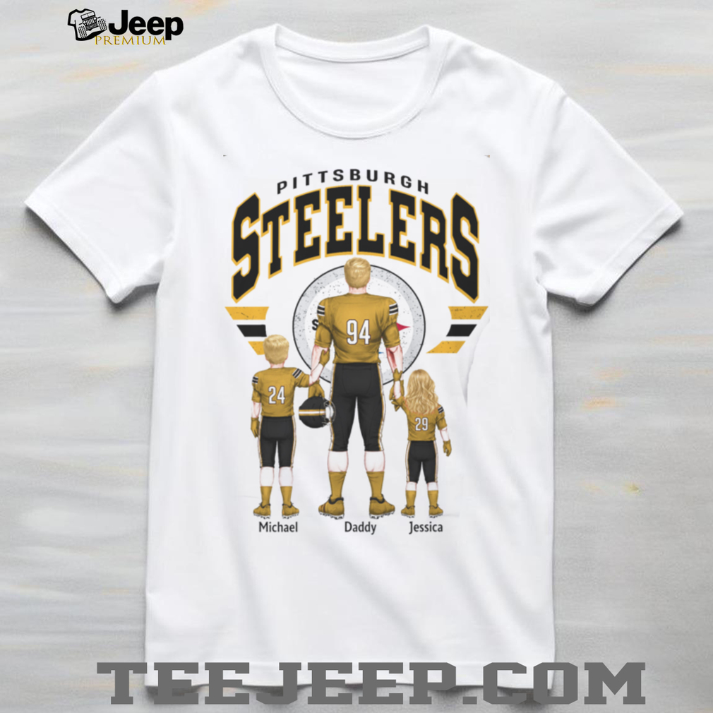 Pittsburgh Steelers Best Dad Ever Custom Name And Number Family T Shirt Pittsburgh Steelers Best Dad Ever Custom Name And Number Family T Shirt