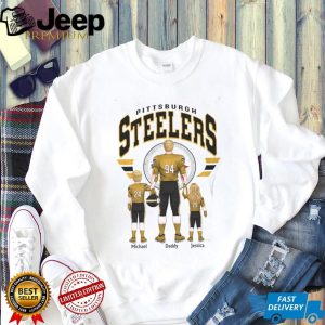 Pittsburgh Steelers Best Dad Ever Custom Name And Number Family T Shirt
