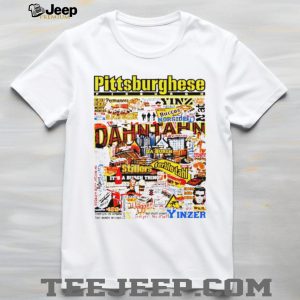 Pittsburghese Yinzer Slang Typography Collage T Shirt