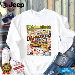 Pittsburghese Yinzer Slang Typography Collage T Shirt