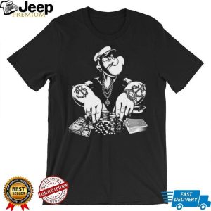 Popeye Sailor Casino Gambler Poker Chips Money T Shirt