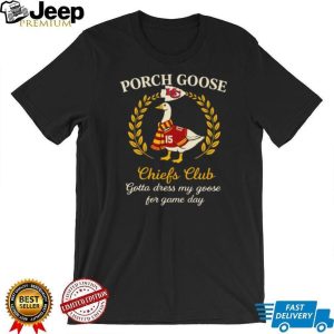 Porch Goose Chiefs Club Game Day Scarf and Jersey T Shirt
