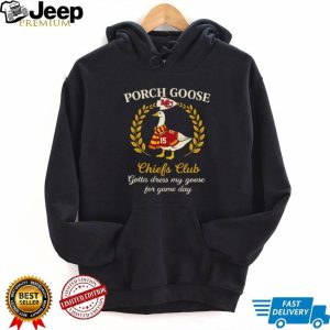 Porch Goose Chiefs Club Game Day Scarf and Jersey T Shirt
