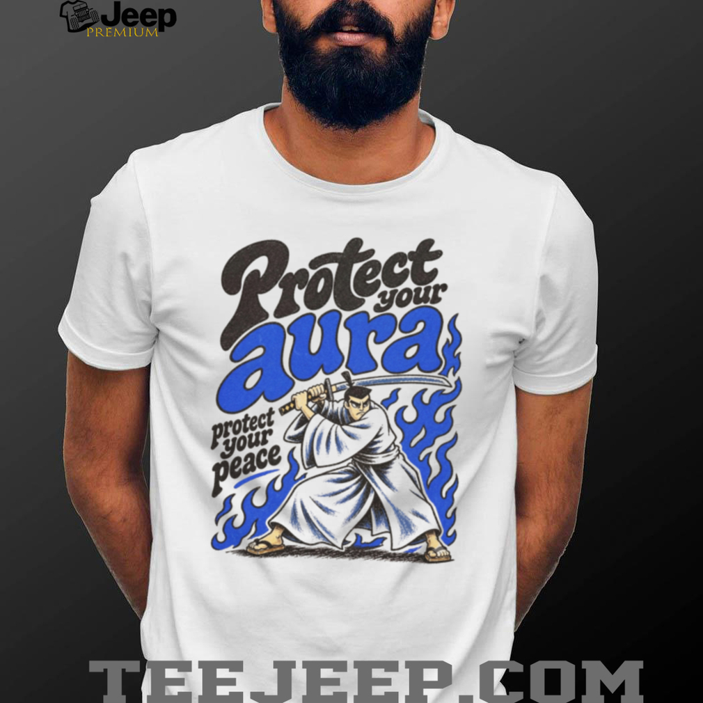 Protect Your Aura Samurai Warrior Minimalist Graphic T Shirt Protect Your Aura Samurai Warrior Minimalist Graphic T Shirt