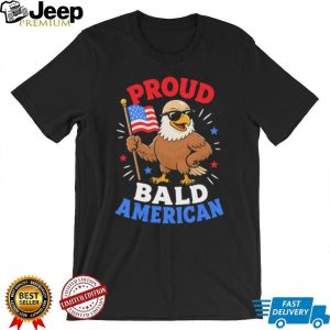 Proud Bald American Eagle Patriotic Sunglasses USA Flag T Shirt