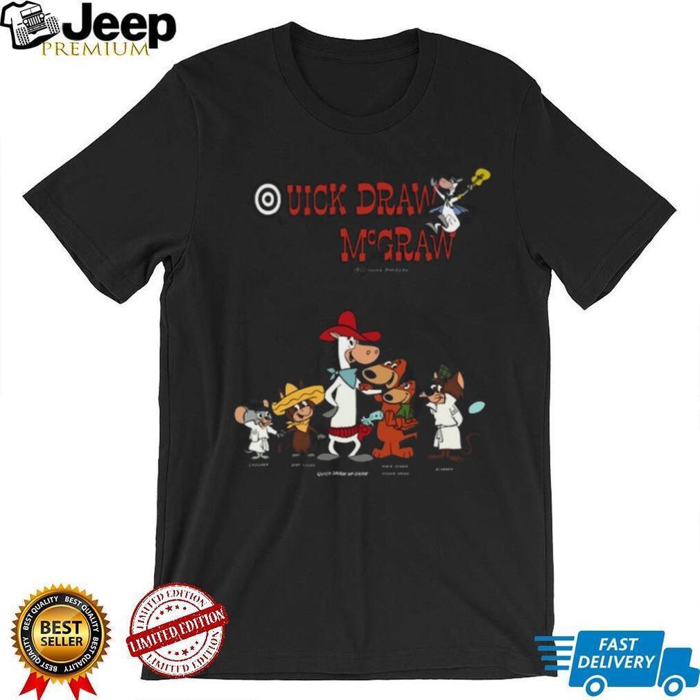Quick Draw McGraw Western Cartoon Cast Retro T Shirt Quick Draw McGraw Western Cartoon Cast Retro T Shirt