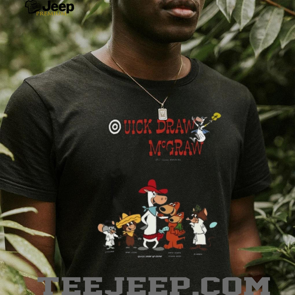 Quick Draw McGraw Western Cartoon Cast Retro T Shirt Quick Draw McGraw Western Cartoon Cast Retro T Shirt