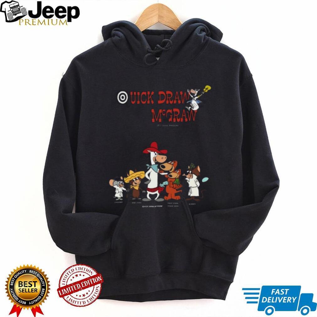 Quick Draw McGraw Western Cartoon Cast Retro T Shirt Quick Draw McGraw Western Cartoon Cast Retro T Shirt