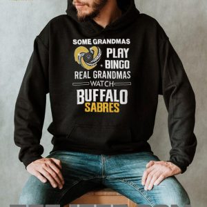 Real Grandmas Watch Buffalo Sabres Hockey Sparkle Heart Sports Fan T Shirt