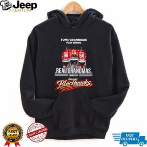 Real Grandmas Watch Chicago Blackhawks Hockey T Shirt Bedard Fan Gift