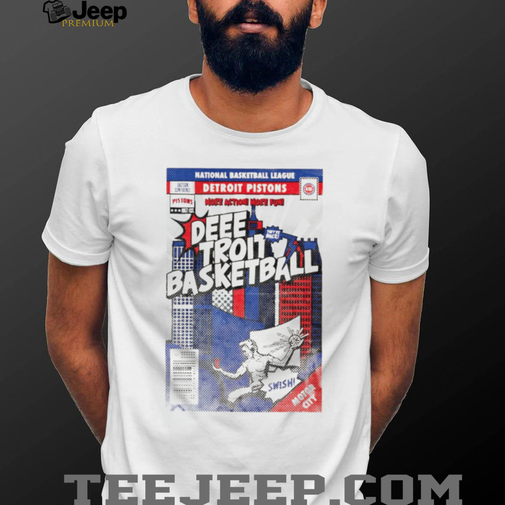 Retro Detroit Pistons Comic Book Cover Basketball T Shirt Retro Detroit Pistons Comic Book Cover Basketball T Shirt