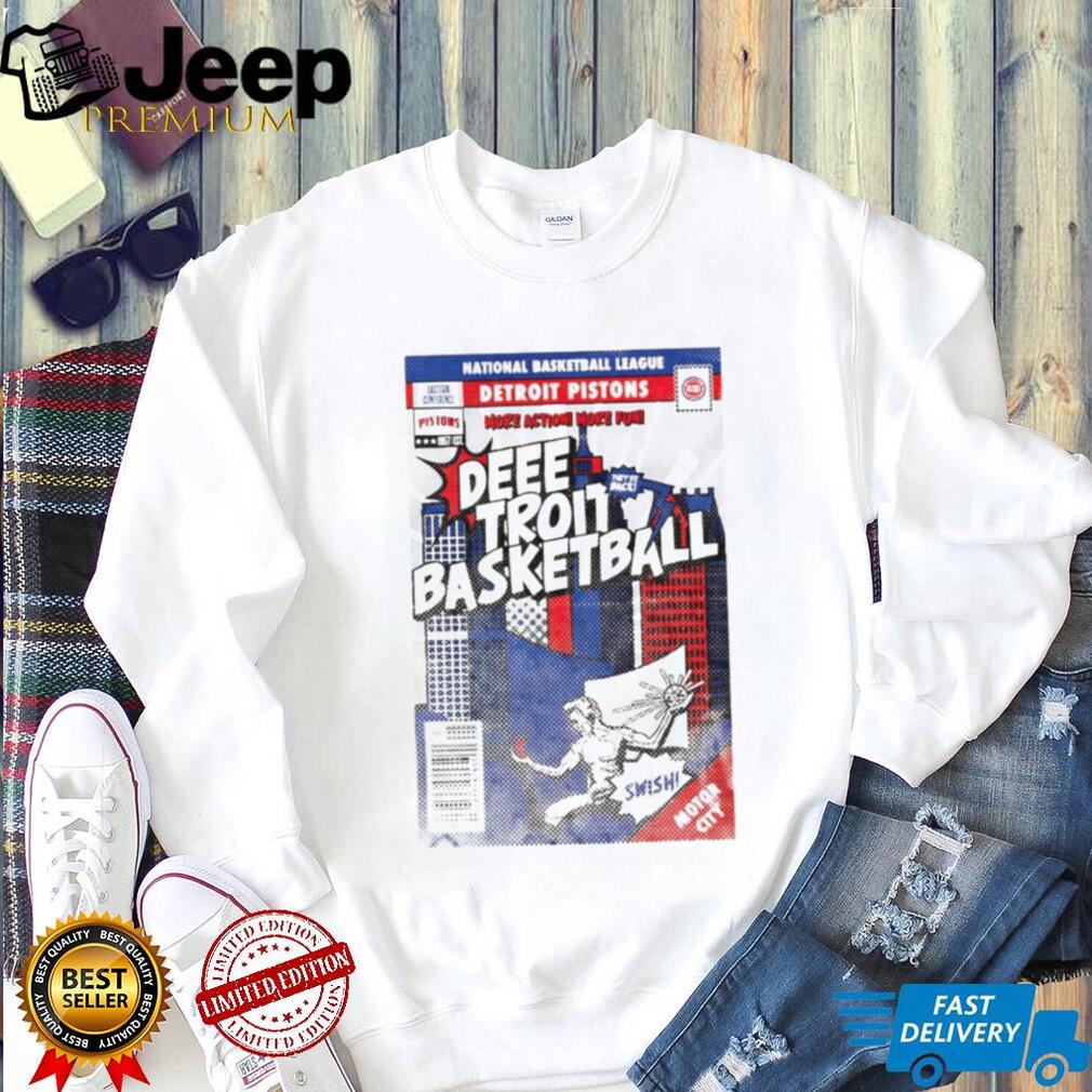 Retro Detroit Pistons Comic Book Cover Basketball T Shirt Retro Detroit Pistons Comic Book Cover Basketball T Shirt