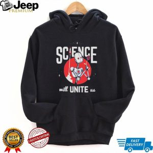 Retro Robot Flower Space Rocket Science Will Unite Us T Shirt