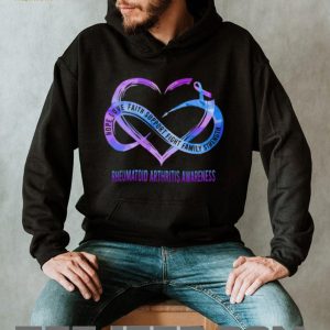 Rheumatoid Arthritis Awareness Heart Ribbon T Shirt