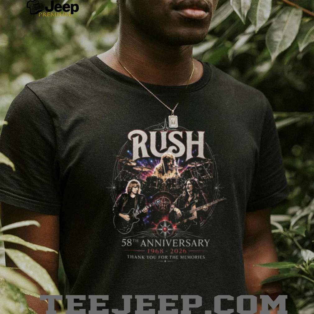 Rush Band 58th Anniversary 1968 2026 Thank You For The Memories T Shirt Rush Band 58th Anniversary 1968 2026 Thank You For The Memories T Shirt