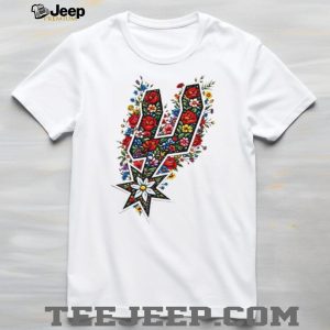 San Antonio Basketball Floral Spurs Star Logo T Shirt