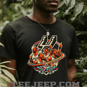 San Antonio Basketball Legends Star Retro Graphic T Shirt