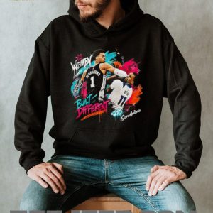 San Antonio Basketball Player Neon Splash Graphic T Shirt