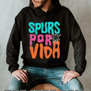 San Antonio Spurs Por Vida Colorful Retro Typography T Shirt