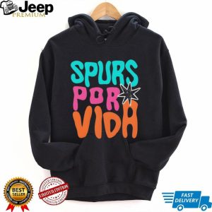 San Antonio Spurs Por Vida Colorful Retro Typography T Shirt