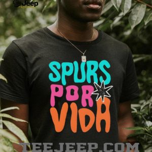 San Antonio Spurs Por Vida Colorful Retro Typography T Shirt