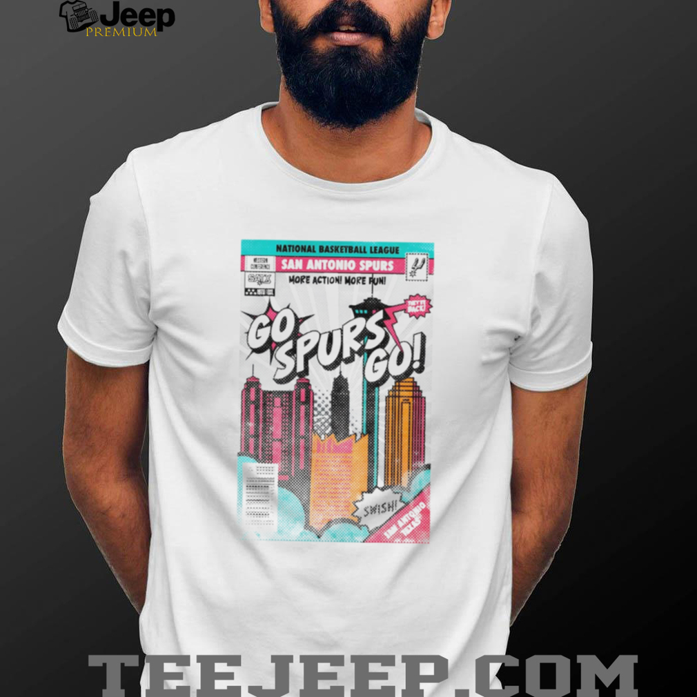 San Antonio Spurs Vintage Comic Book Go Spurs Go T Shirt San Antonio Spurs Vintage Comic Book Go Spurs Go T Shirt