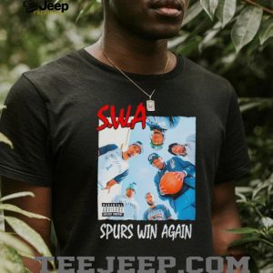 San Antonio Spurs Win Again SWA Retro Rap Album Cover T Shirt