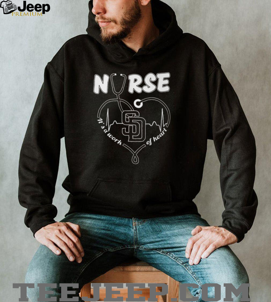 San Diego Baseball Fan Nurse Stethoscope Heart Beat San Diego Padres T Shirt San Diego Baseball Fan Nurse Stethoscope Heart Beat San Diego Padres T Shirt