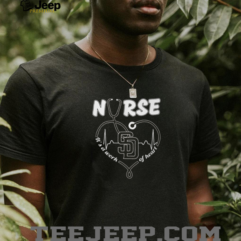 San Diego Baseball Fan Nurse Stethoscope Heart Beat San Diego Padres T Shirt San Diego Baseball Fan Nurse Stethoscope Heart Beat San Diego Padres T Shirt