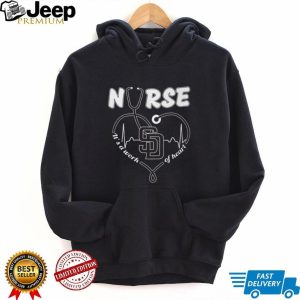 San Diego Baseball Nurse T Shirt It's a Work of Heart Stethoscope T Shirt