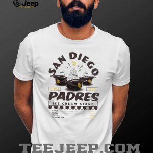San Diego Padres Ice Cream Stand Logo Retro Baseball T Shirt