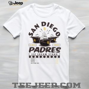 San Diego Padres Ice Cream Stand Logo Retro Baseball T Shirt