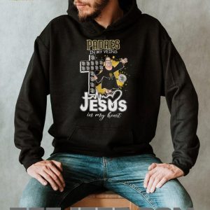 San Diego Padres In My Veins Jesus In My Heart Baseball T Shirt