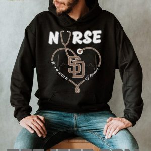 San Diego Padres Nurse Heartbeat Work Of Heart Medical T Shirt