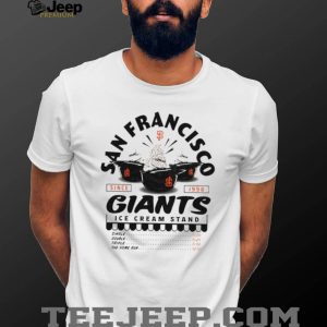 San Francisco Giants Ice Cream Stand Logo Retro Baseball T Shirt