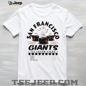 San Francisco Giants Ice Cream Stand Logo Retro Baseball T Shirt