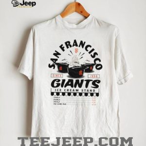 San Francisco Giants Ice Cream Stand Logo Retro Baseball T Shirt
