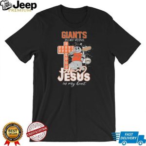San Francisco Giants Lou Seal Mascot Cross Heartbeat Jesus In My Heart T Shirt