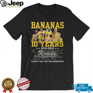 Savannah Bananas 10 Years Anniversary Signature Memories T Shirt