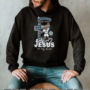 Seattle Mariners MLB Moose Mascot Jesus In My Heart Religious Baseball T Shirt