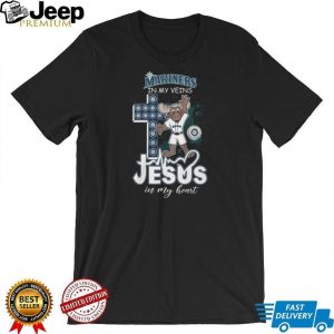 Seattle Mariners MLB Moose Mascot Jesus In My Heart Religious Baseball T Shirt