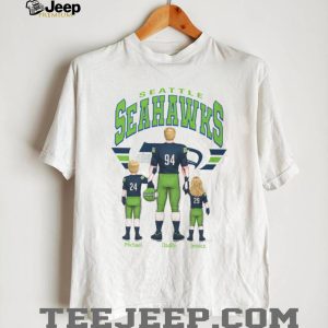 Seattle Seahawks Personalized Dad and Kids Football Fan T Shirt