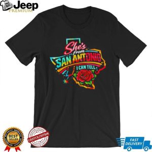 She's From San Antonio I Can Tell Texas Rose Graphic T Shirt