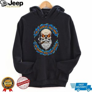Simple Old Man Grumpy Bearded Skull Cigar Smoking T Shirt Simple Old Man Grumpy Bearded Skull Cigar Smoking T Shirt