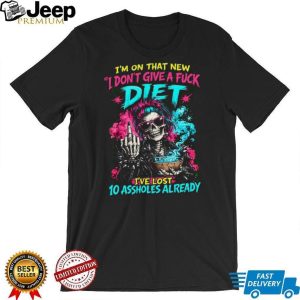 Skeleton Rockstar New Diet Funny Sarcastic Graphic T Shirt