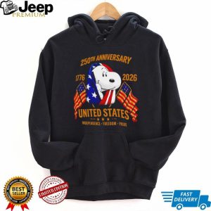 Snoopy American Flag 250th Anniversary Independence Day T Shirt