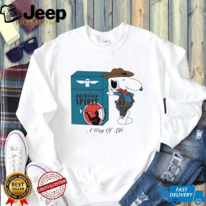 Snoopy Cowboy Natural American Spirit Cigarette Style T Shirt